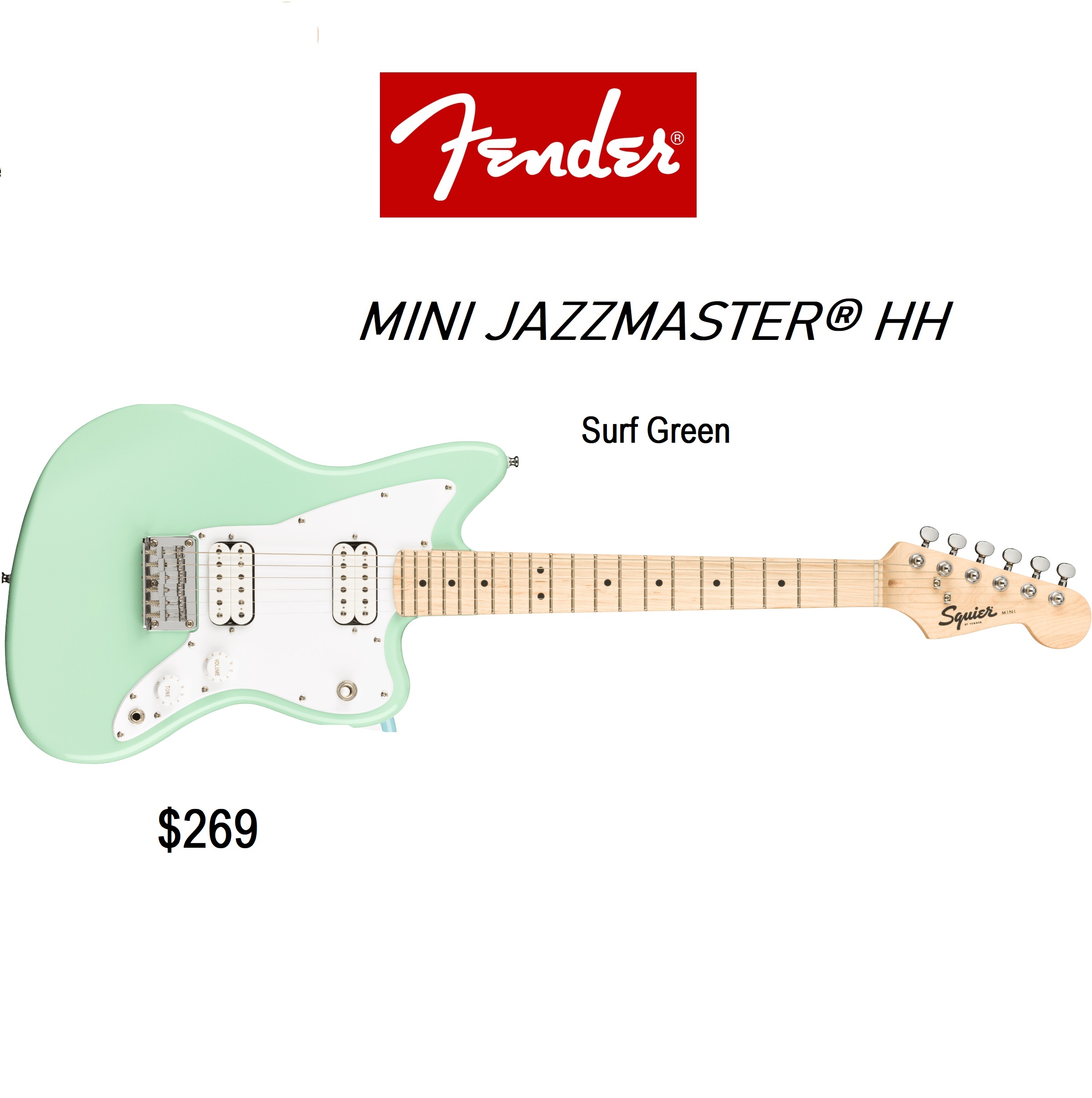 mini jazzmaster_s green